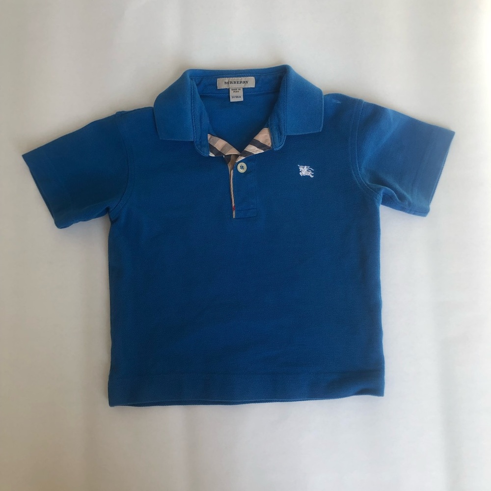 Authentic Burberry Kids Blue Polo Shirt size 3T